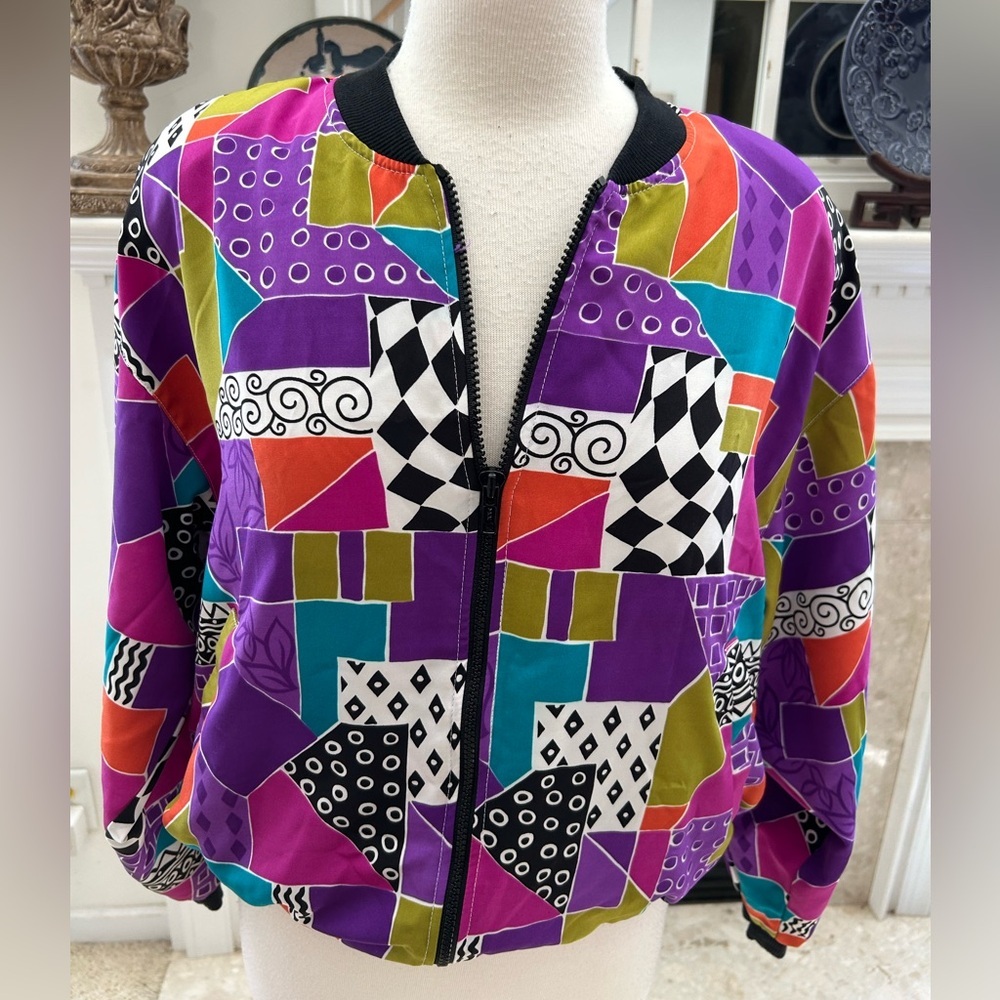 Notations Multicolor Retro Patchwork Oversized Bo… - image 2